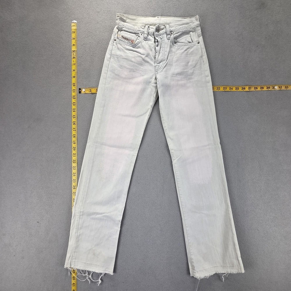 Diesel Jeans Womens 25 Gray Skinzee Light Wash‎ Straight Button Fly Made Italy